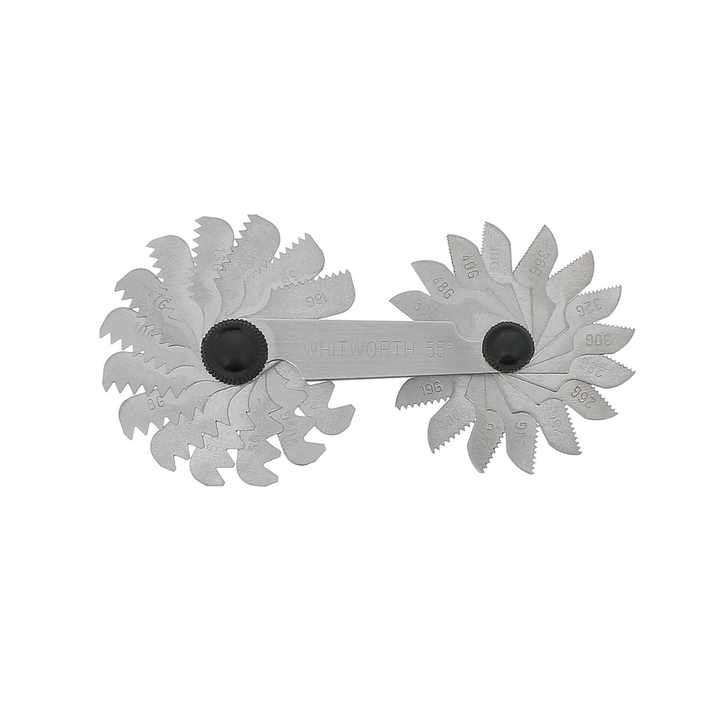 Jauge de filetage - lg 67mm - norme WHITWORTH - 29 lames