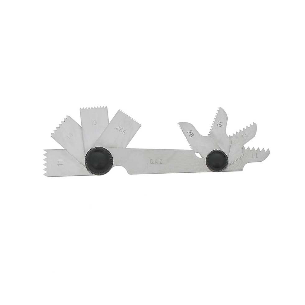 Jauge de filetage - lg 67mm - norme GAZ- 8 lames