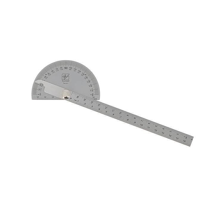 Rapporteur d\'angle inox- -secteur 90 - règle graduée 170mm