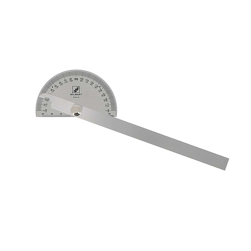 Rapporteur d\'angle inox - secteur 90 -règle 170mm