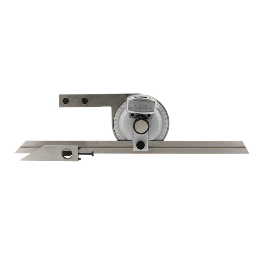 Rapporteur d\'angle avec loupe et vernier-lg 300 mm-lecture 5\' d\'arc