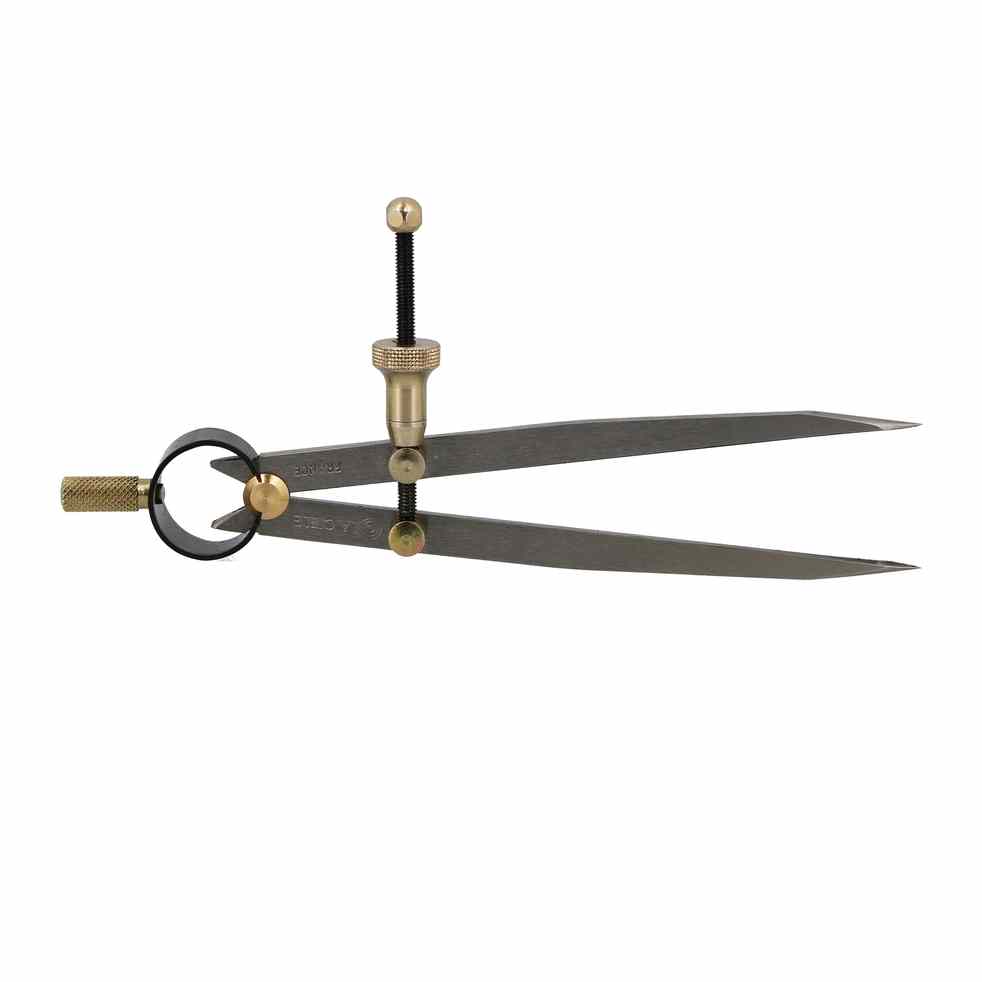 Compas droit à ressort acier-lg 125mm-pointes sèches-serrage rapide