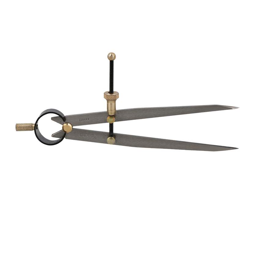 Compas droit à ressort acier-lg 150mm-pointes sèches-serrage rapide