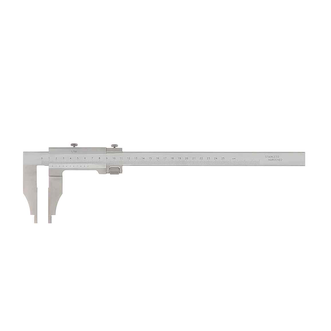 Pac Inox -1/50-cap 250mm- bec80-verniermonobloc-Réglage fin-Coffret 