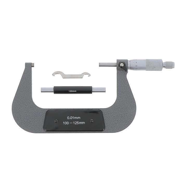 Micromètre extérieur 1/100 - cap 100-125-  touche carbure 8 mm