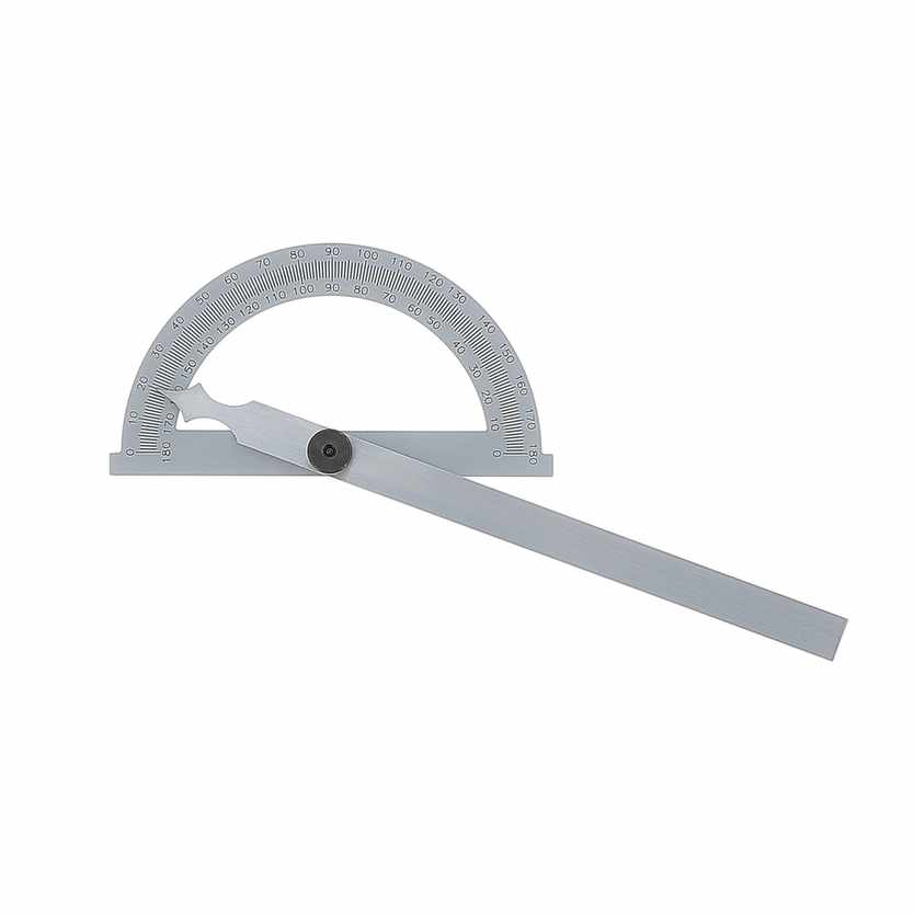 Rapporteur d\'angle grand secteur Ø80 règle lg120mm