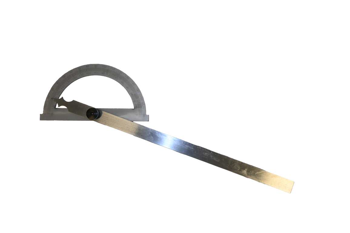 Rapporteur d\'angle grand secteur Ø250 règle lg500mm