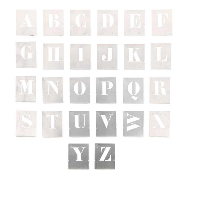 Alphabet à pocher - écriture capitale -hauteur 30mm