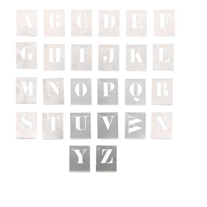 Alphabet à pocher - écriture capitale -hauteur 35mm