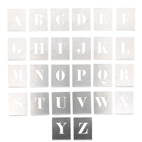 Alphabet à pocher - écriture capitale -hauteur 40mm