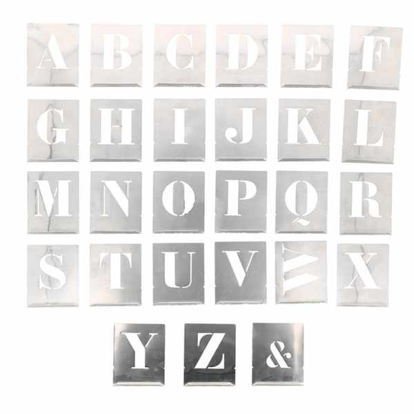 Alphabet à pocher - écriture capitale - hauteur 45mm
