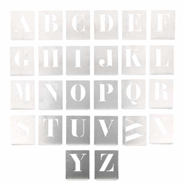 Alphabet à pocher - écriture capitale -hauteur 50mm