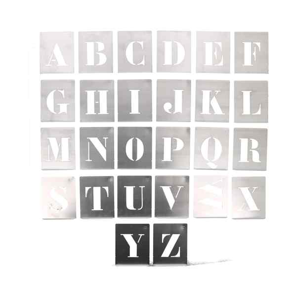 Alphabet à pocher - écriture capitale -hauteur 60mm