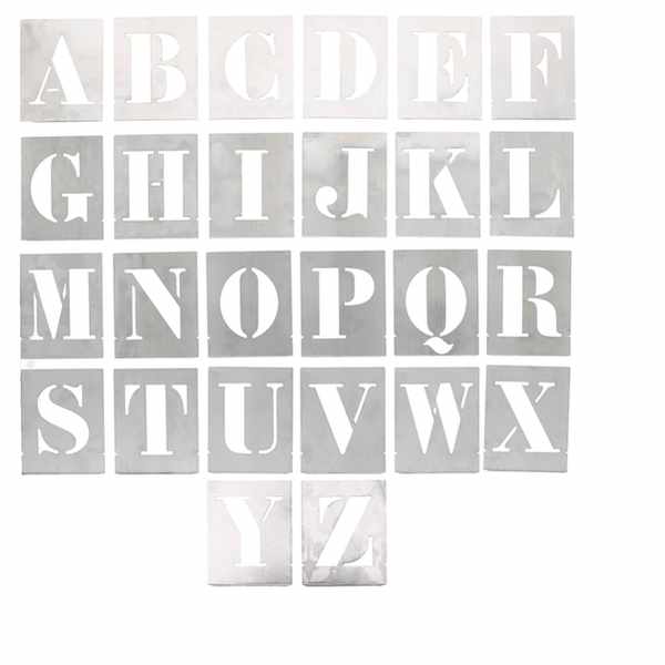 Alphabet à pocher - écriture capitale -hauteur 80mm