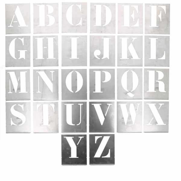 Alphabet à pocher - écriture capitale -hauteur 90mm