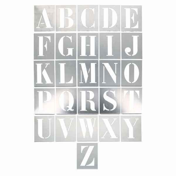 Alphabet à pocher - écriture capitale -hauteur 120mm