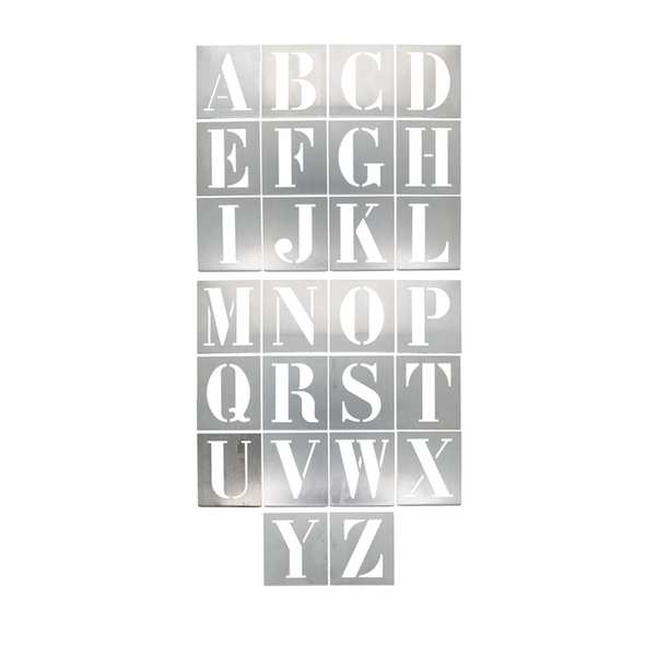 Alphabet à pocher - écriture capitale -hauteur 150mm