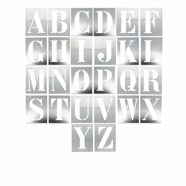 Alphabet à pocher - écriture capitale -hauteur 250mm
