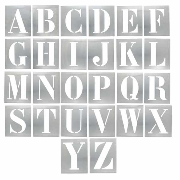 Alphabet à pocher - écriture capitale -hauteur 300mm