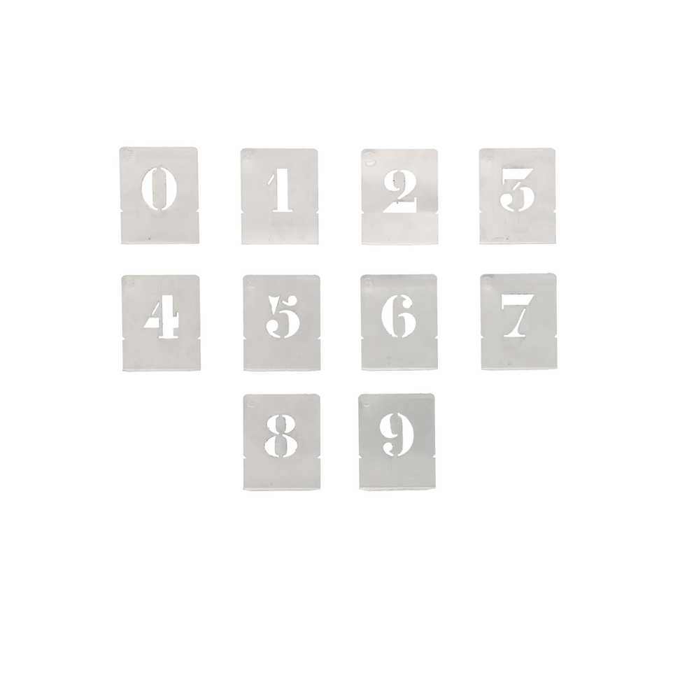 Chiffre à pocher - écriture capitale - hauteur 25mm