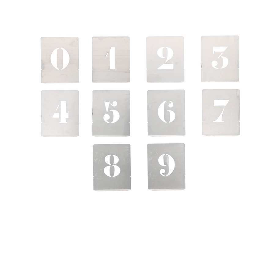 Chiffre à pocher - écriture capitale - hauteur 40mm