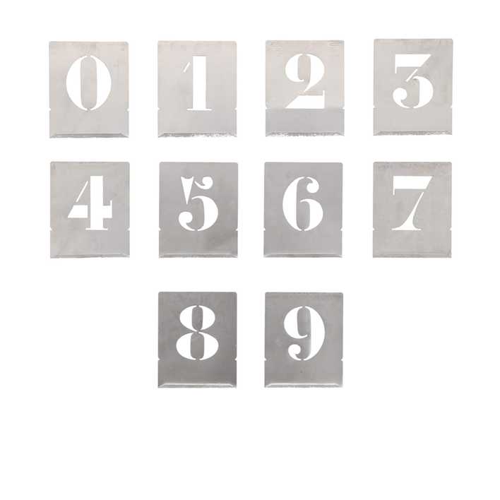 Chiffre à pocher - écriture capitale - hauteur 45mm