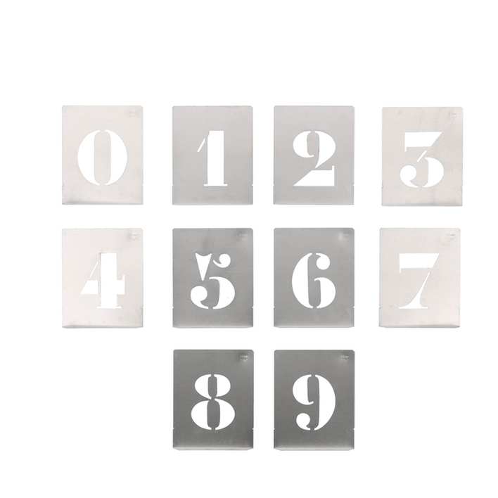 Chiffre à pocher - écriture capitale - hauteur 60mm