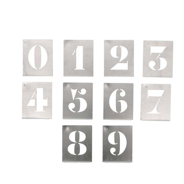 Chiffre à pocher - écriture capitale - hauteur 70mm