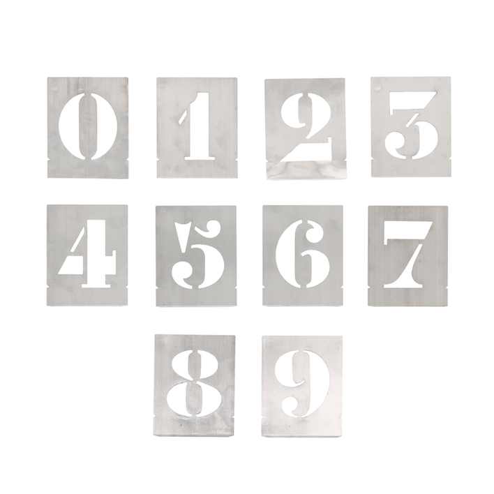 Chiffre à pocher - écriture capitale - hauteur 80mm