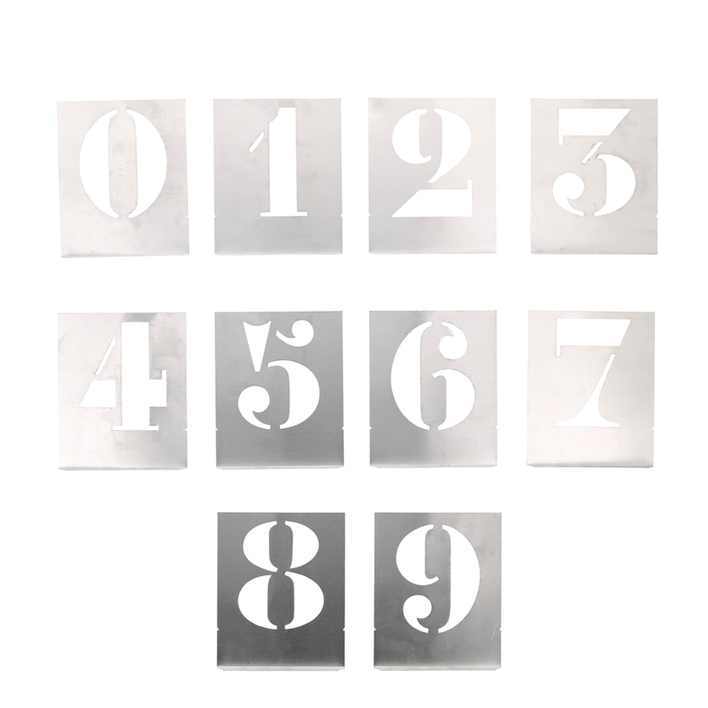 Chiffre à pocher - écriture capitale - hauteur 90mm