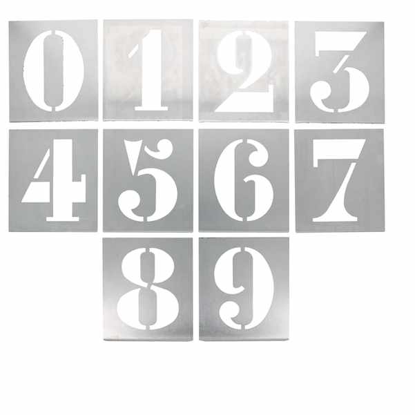 Chiffre à pocher - écriture capitale - hauteur 150mm