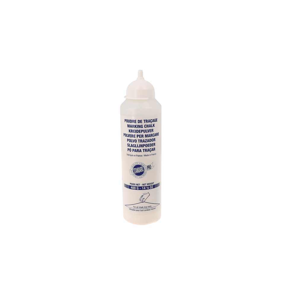Biberon de poudre de traçage blanche 400grs 