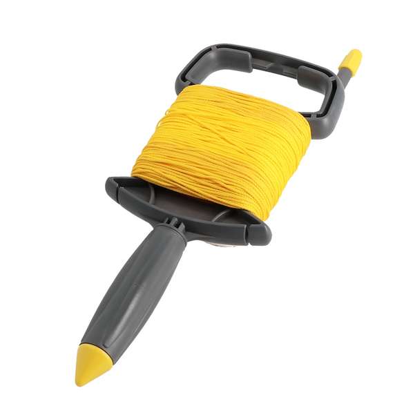 Cordeau sur enrouleur tressé jaune dia.1.5mm L100m