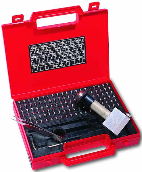 Coffret de caractères interchangeables àFRapper - hauteur 3mm 