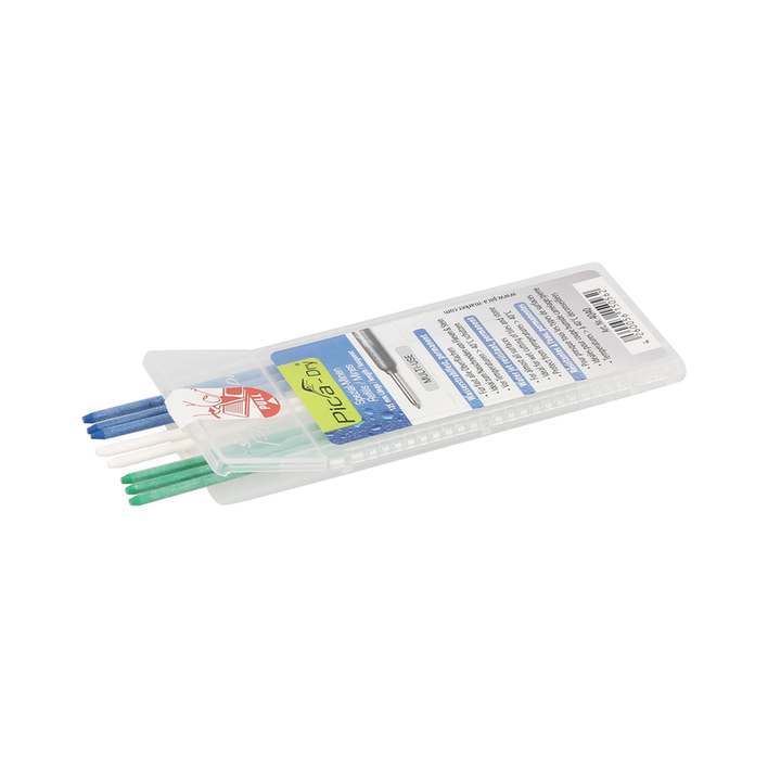 Etui de 8 Mines de rechange PICA Dry (3bleu - 3vert- 2blanc) 