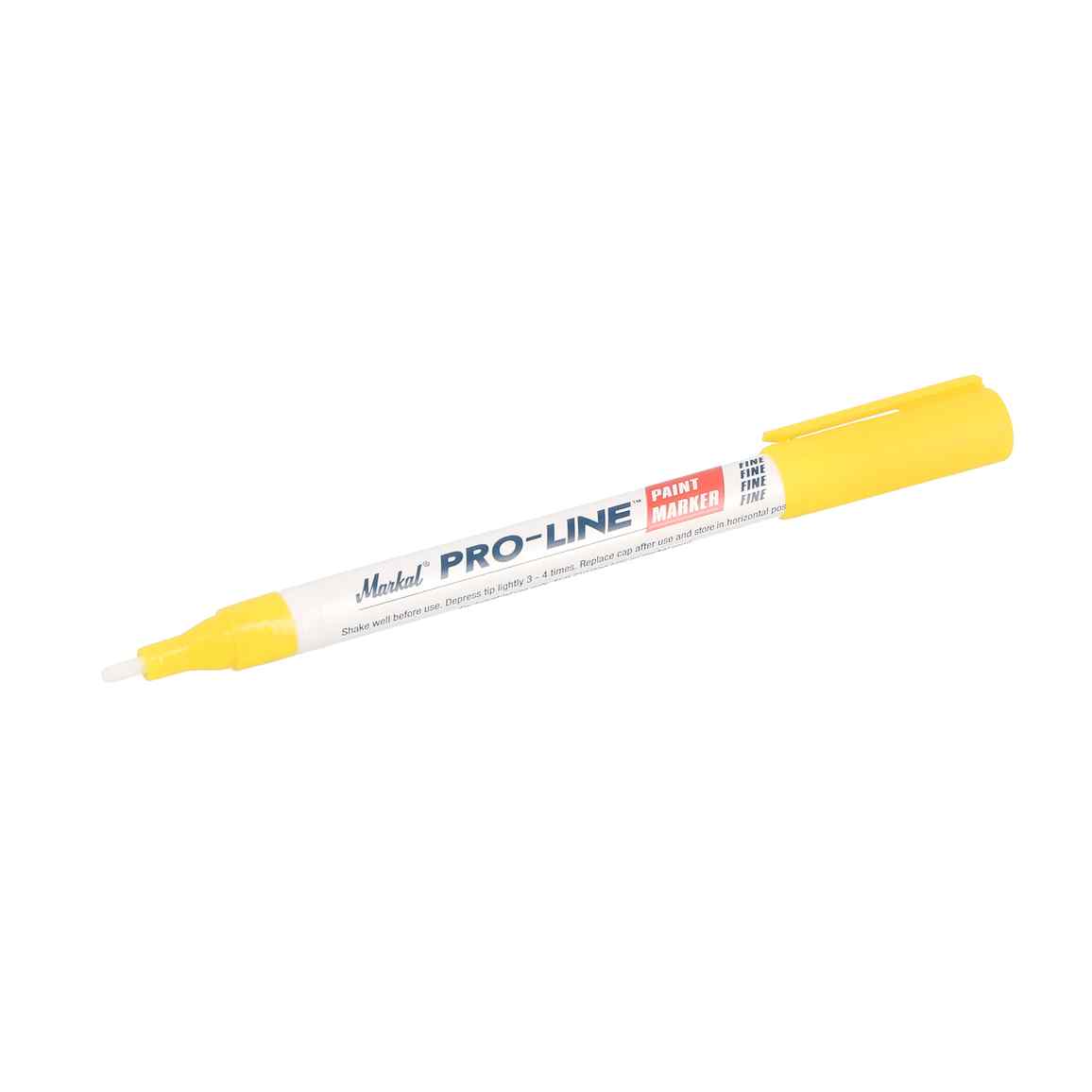Feutre à pompe - jaune - pointe ronde 2 mm - peinture indélébile