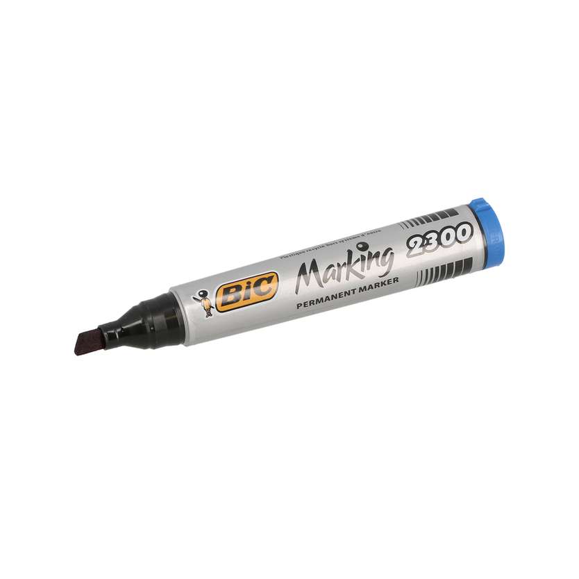 Feutre géant - bleu - pointe biseautée 3,7x5.5mm corps plastic- 2300
