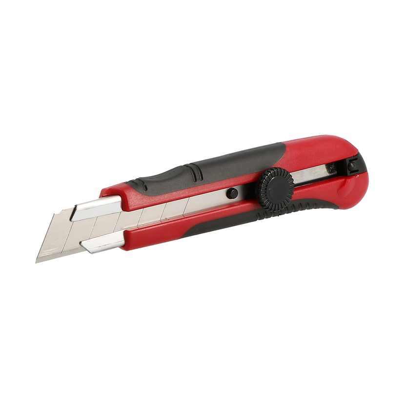 Cutter bi-matière-lame 25mm-guide lame inox-bloc.molette