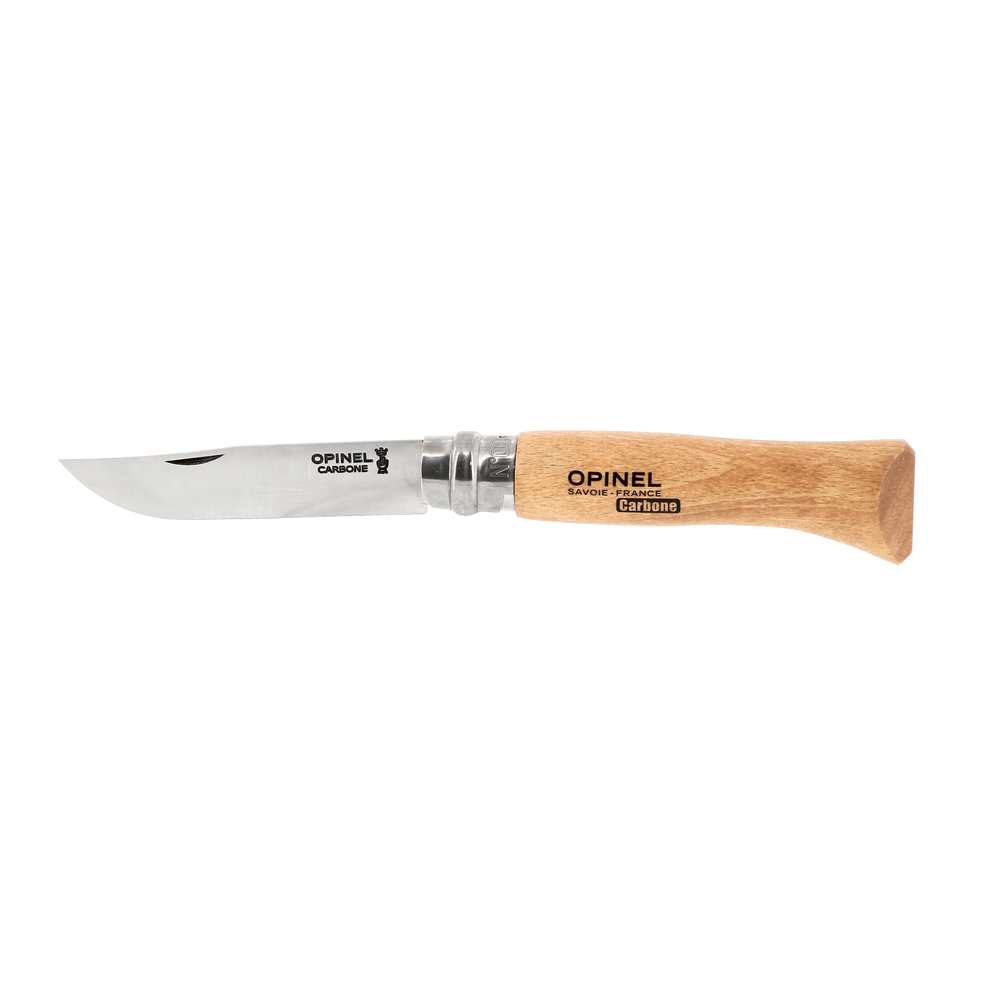 Couteau Opinel n°8 lame 85mm acier carbone Manche Hêtre verni 