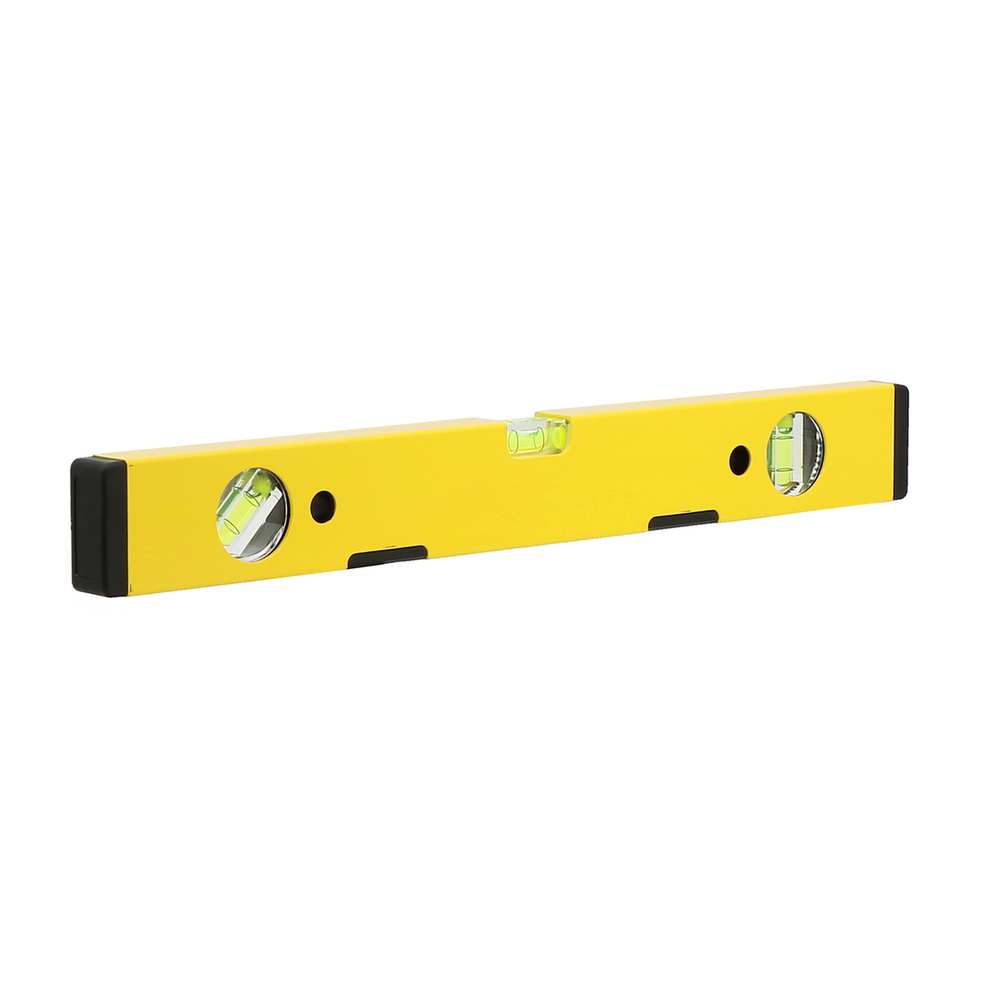 Niveau  aimanté  400 mm -profil alu jaune - 3 fioles