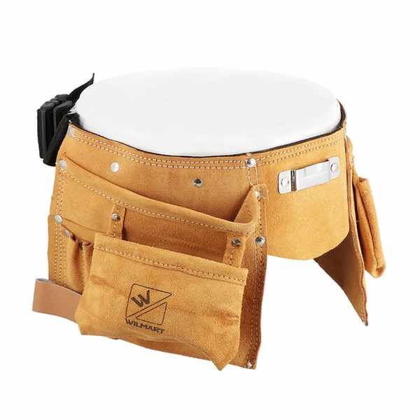 Ceinture cuir porte outil avec 10poches +porte  mesure 