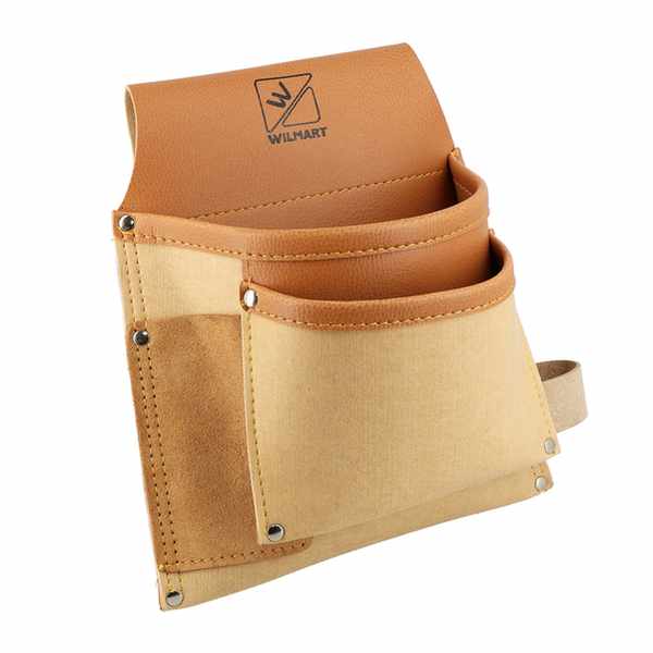 Poche à clous - 2 poches -PVC enduit - 1 passant marteau - 26x29 cm 