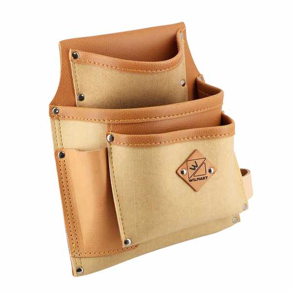 Poche à clous - 3 poches -PVC enduit - 1 passant marteau - 26x29 cm 