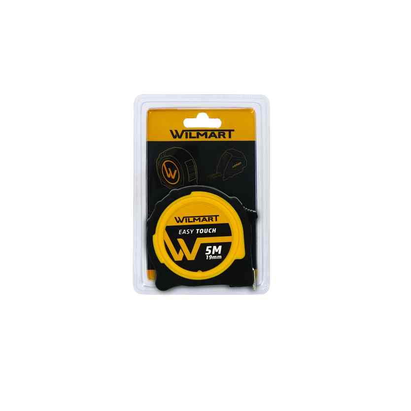5M19mm -EASY.TOUCH - boitier bi-matièrenoir/jaune -double stop-clip 