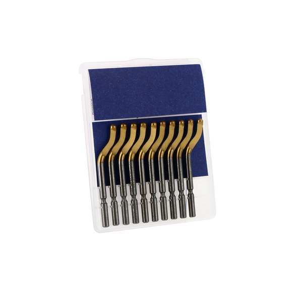 Lot de 10 Lames Type S10 Ø3.2mm Titanium (Acier-Alu-Cuivre-PVC)NBS101