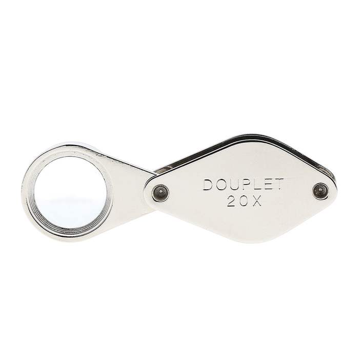 Loupe pliante -  20X - Ø20mm - métal chromé 