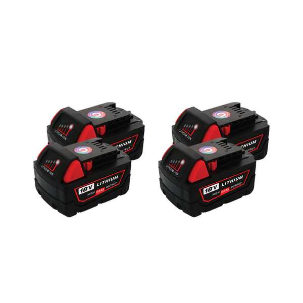 Pack 4 batteries compatible Milwaukee 18V 5Ah