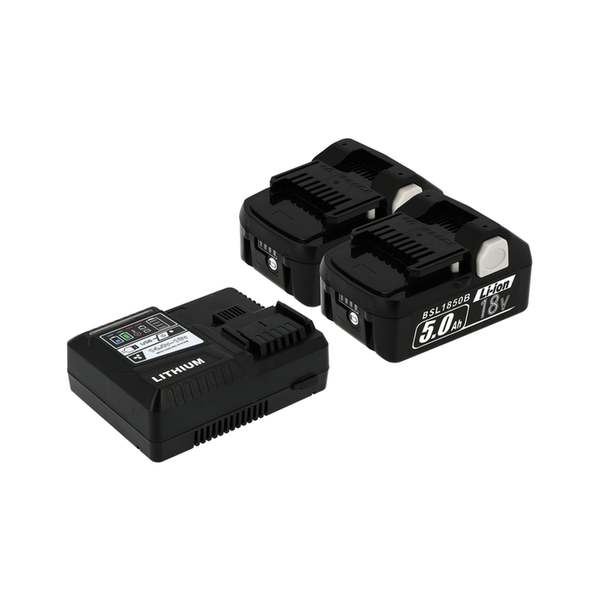 Pack 2 batteries compatible Hitachi/Hikoki 18V 5Ah +1 chargeur simple