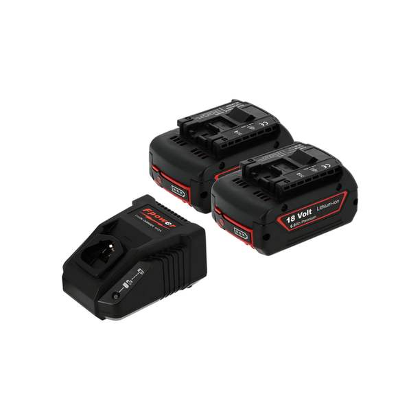 Pack 2 batteries compatible Bosch 18V 6Ah + 1 chargeur simple