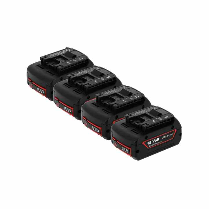 Pack 4 batteries compatible Bosch 18V 6Ah